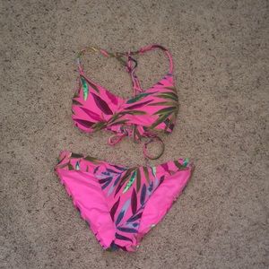 Target brand pink floral bikini
